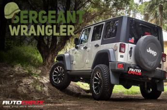 JEEP WRANGLER GD05 MATTE BLACK MILLED ACCENTS